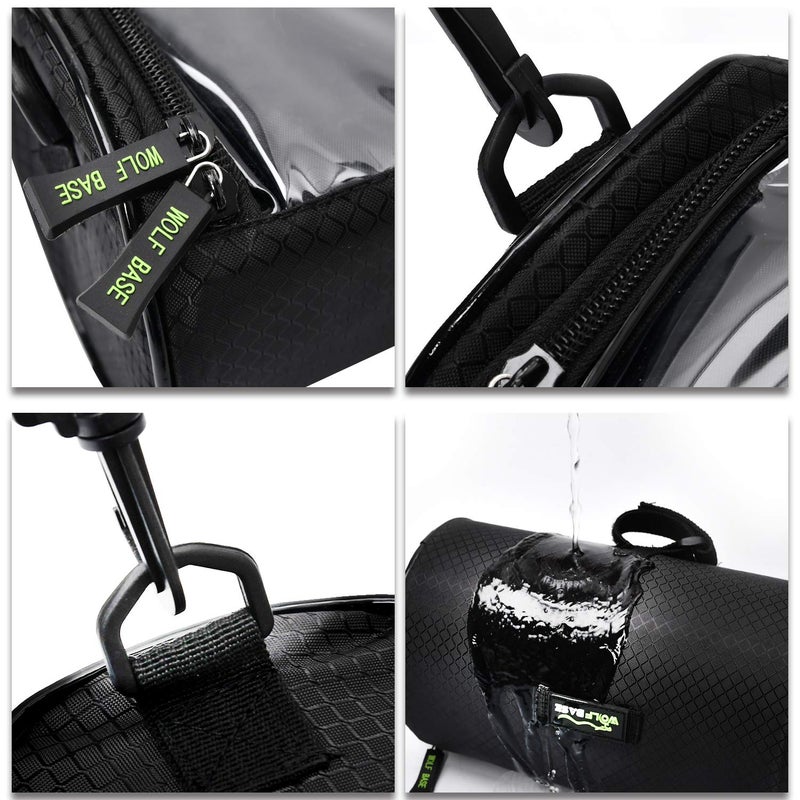 Oranlife Bike Handlebar Bag, Waterproof Phone Cycling Mount Front Bags, Bicycle Storage Bag with Removable Shoulder Strap, 6 inch Transparent Pouch, Best Gift - Image 2